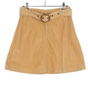 American Eagle Tan Camale Belted Corduroy Mini Skirt Small
